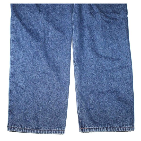 Eddie Bauer Flannel Lined Blue Denim Cotton Jeans Outdoors Mens Size 42 x 31 - Picture 6 of 9